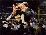 George Bellows Canvas Paintings - Stag at Sharkey's